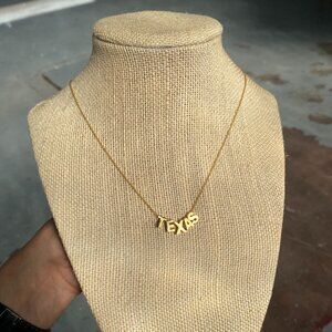 Lettering TEXAS Necklace
